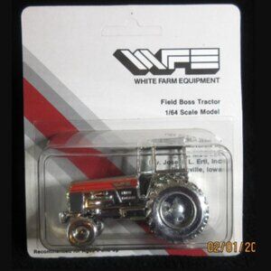 White Farm Equipment 2-180 Red Stripe Tractor 1:64 Chrome Ornament 1st Edition